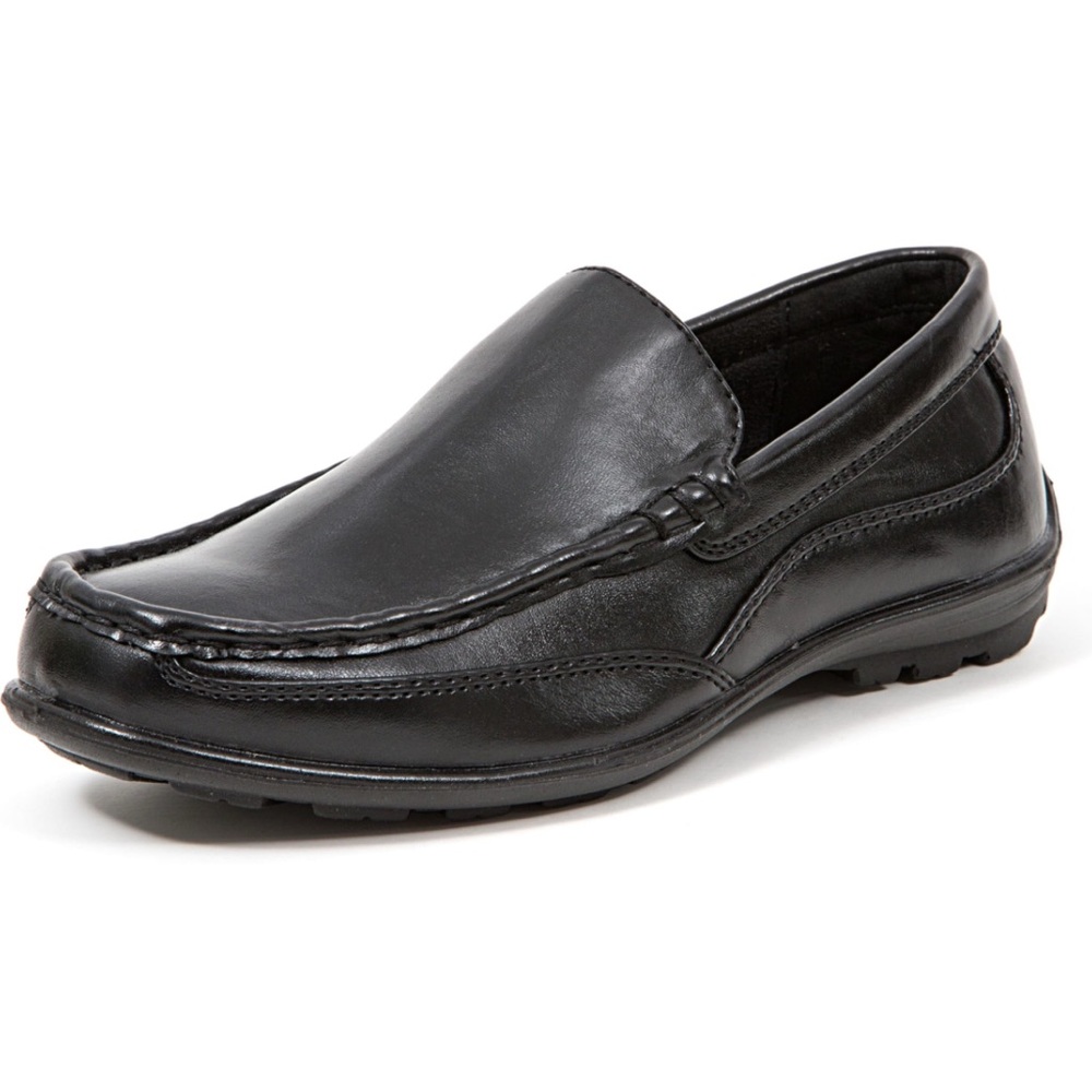 Deer Stags Boys' Booster Driving Moc Slip-On Black /4.5 Big Kid/Medium